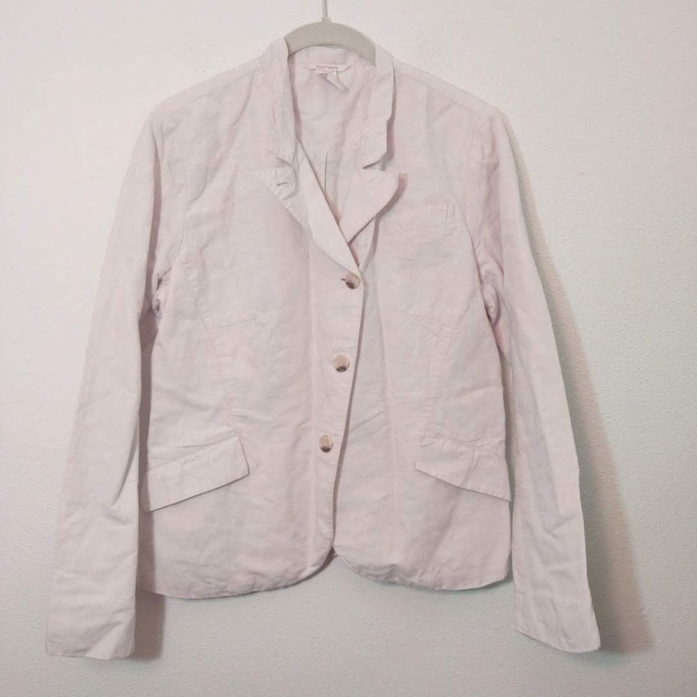Sundance Tan Light Linen Blend Blazer Jacket 8